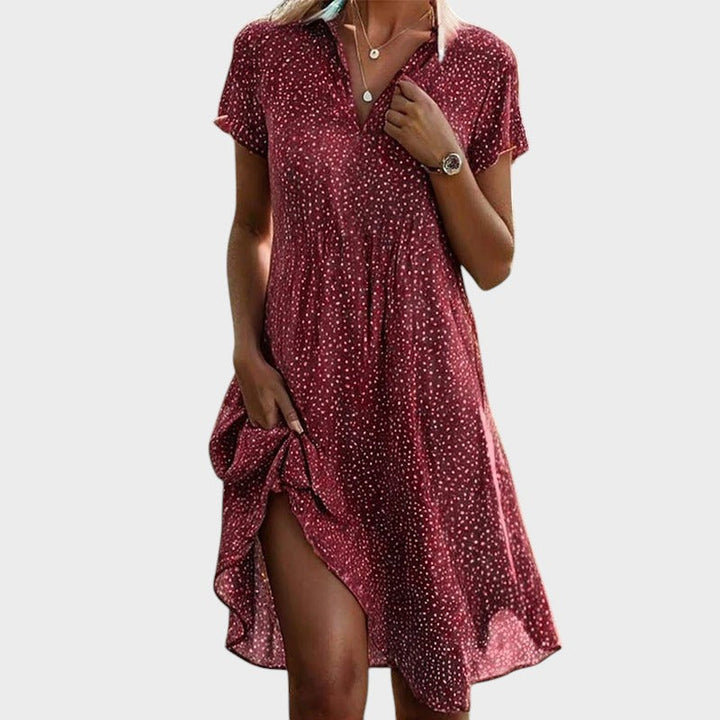 HEIDI - GEPUNKTETES MIDIKLEID MIT RETRO-CHARME