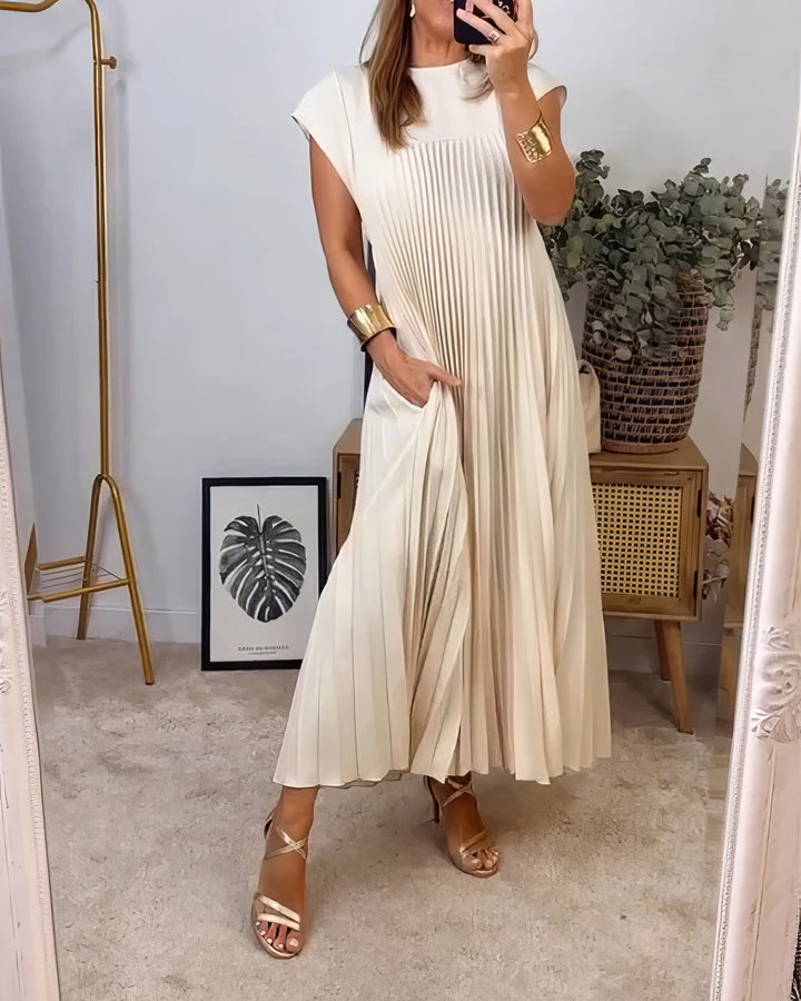 LIVIA - PLISSIERTE TRÄGERKLEID