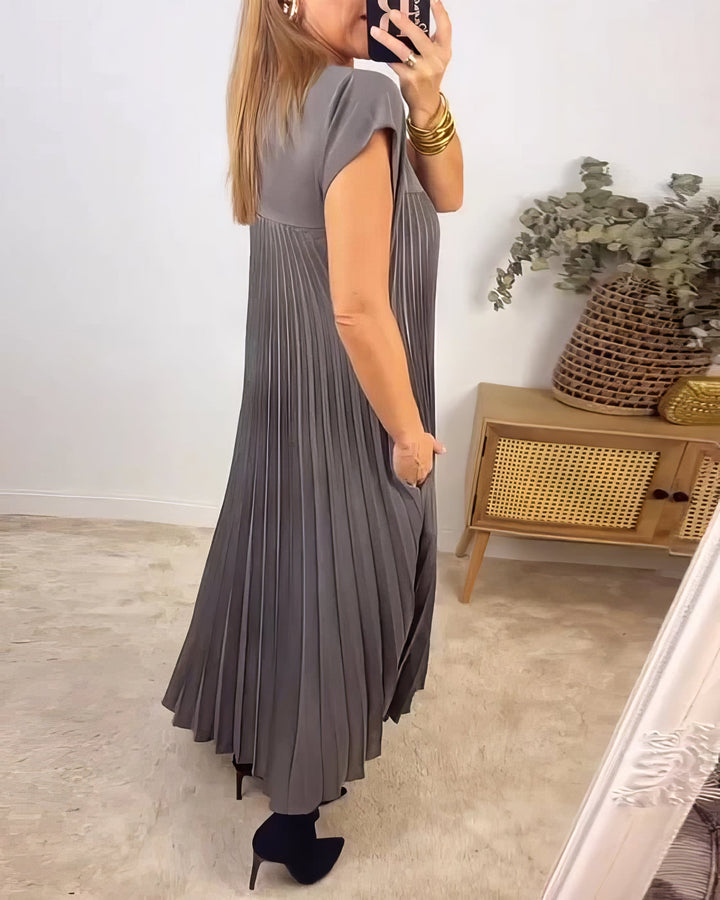 LIVIA - PLISSIERTE TRÄGERKLEID