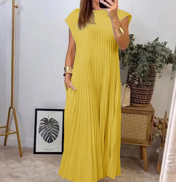 LIVIA - PLISSIERTE TRÄGERKLEID