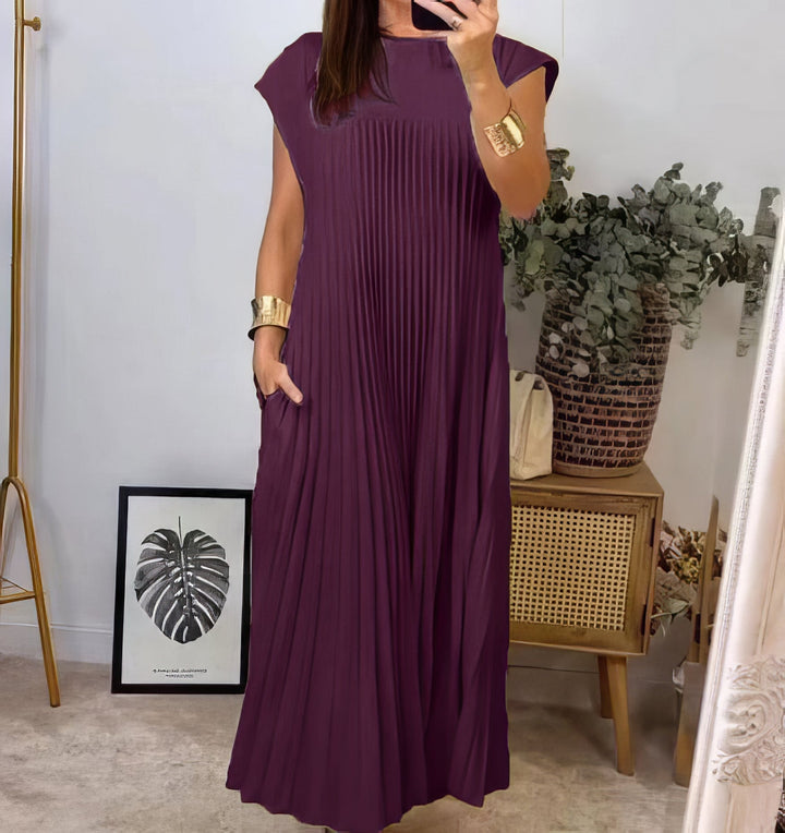 LIVIA - PLISSIERTE TRÄGERKLEID