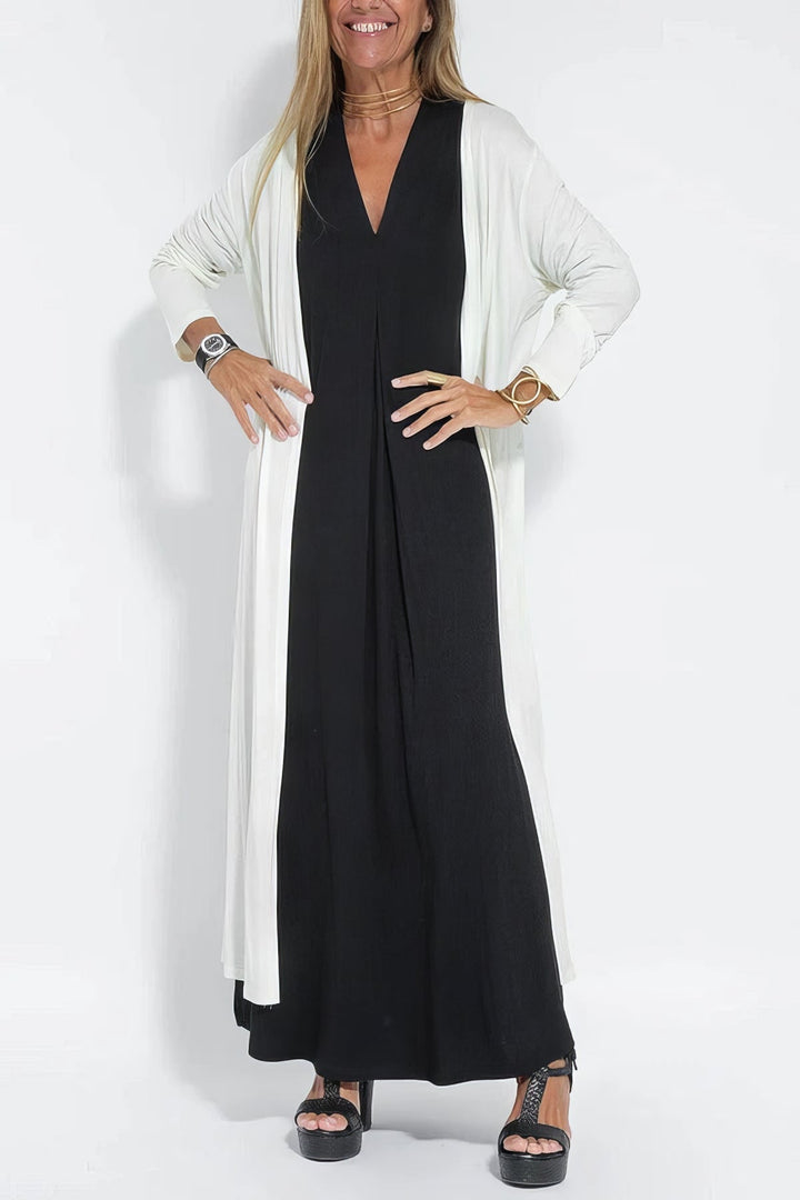 ISABELL - ELEGANTES MAXIKLEID MIT STRICKJACKE ALS GESCHENK