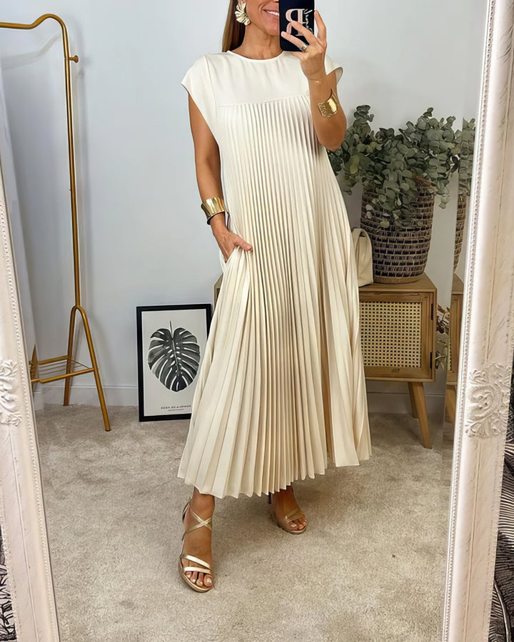 LIVIA - PLISSIERTE TRÄGERKLEID