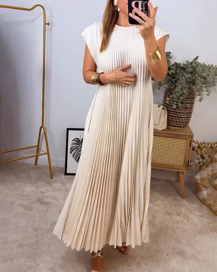 LIVIA - PLISSIERTE TRÄGERKLEID
