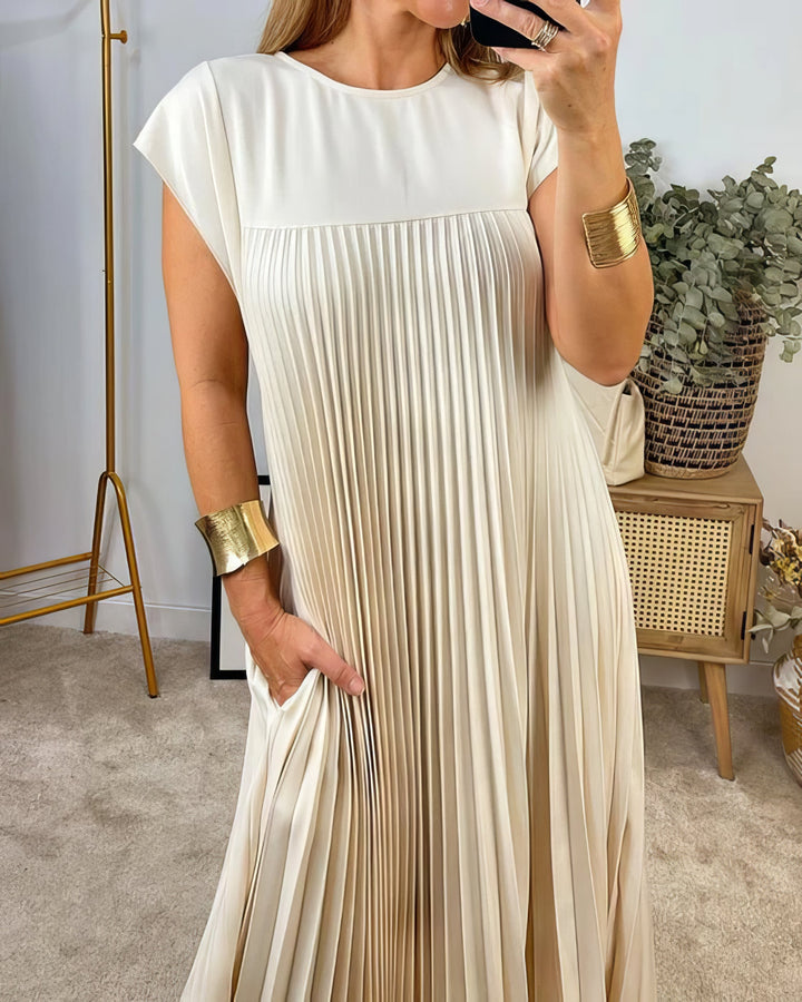 LIVIA - PLISSIERTE TRÄGERKLEID