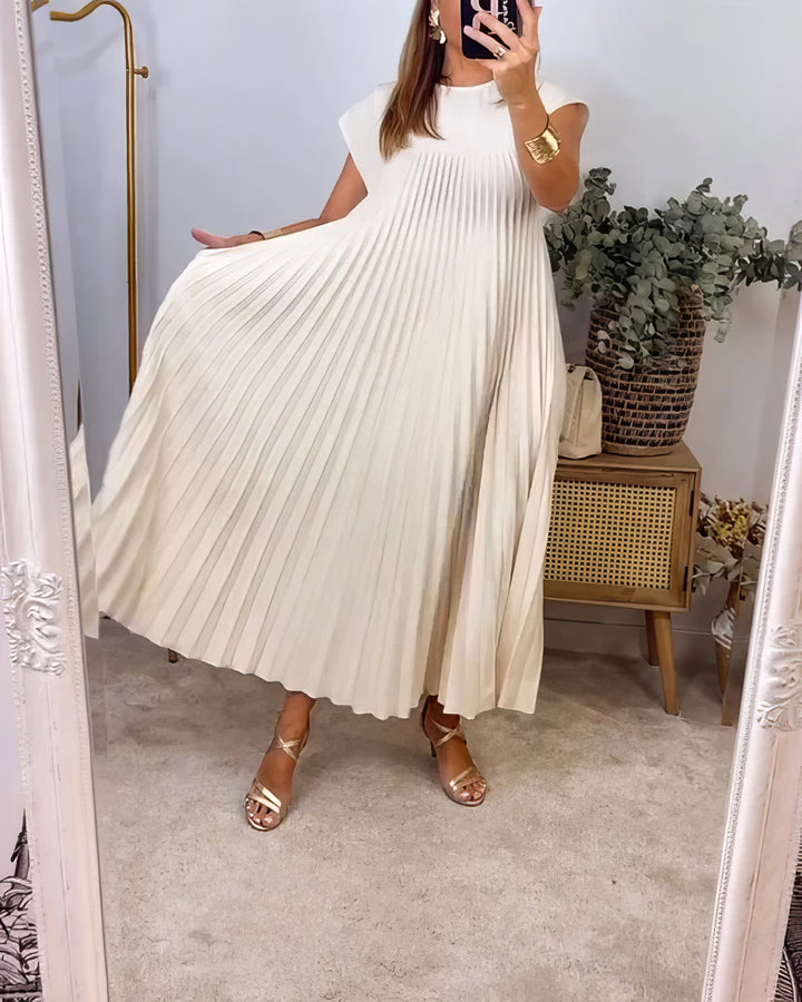 LIVIA - PLISSIERTE TRÄGERKLEID