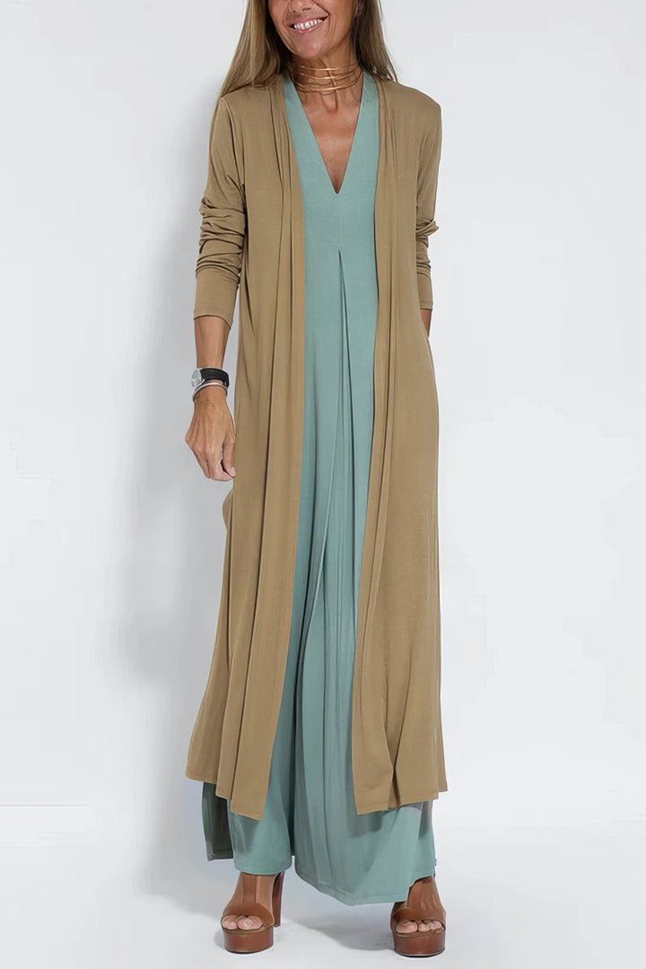 ISABELL - ELEGANTES MAXIKLEID MIT STRICKJACKE ALS GESCHENK