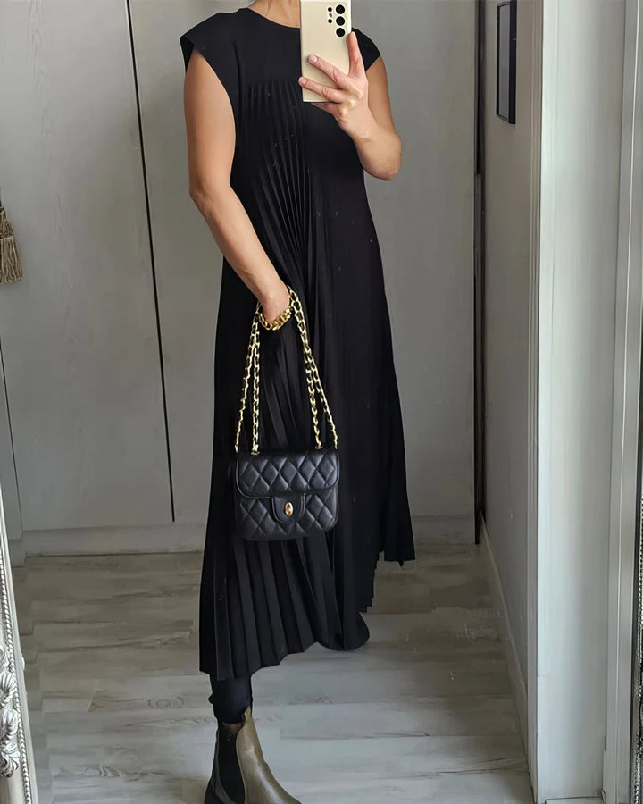 LIVIA - PLISSIERTE TRÄGERKLEID